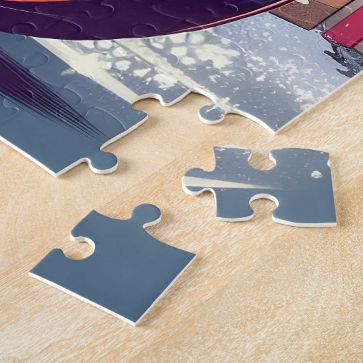 Santa Claus en mode motard ジグソーパズル (側面)