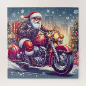 Santa Claus en mode motard ジグソーパズル (縦)