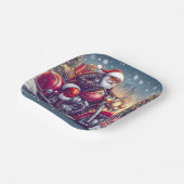 Santa Claus en mode motard ペーパープレート (傾斜あり)