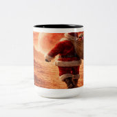Santa Claus Explores Orange Planet ツートーンマグカップ (中央)
