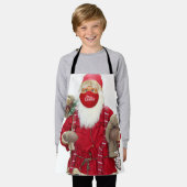 Santa Claus Face Mask エプロン (着用した状態)