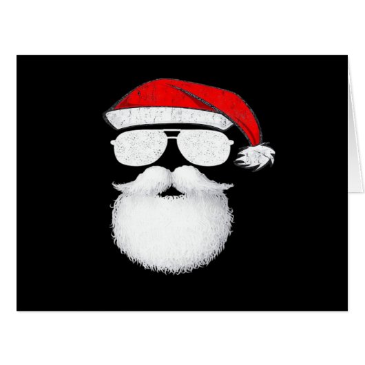 Santa Claus Face Sunglasses With Hat Beard Christm (正面横)
