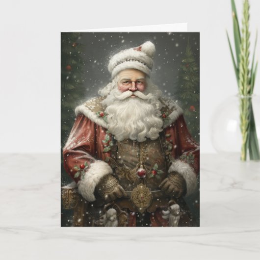 Santa Claus Father Christmas Portrait Greeting カード (正面)
