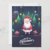 Santa Claus Flat Christmas シーズンカード (正面)