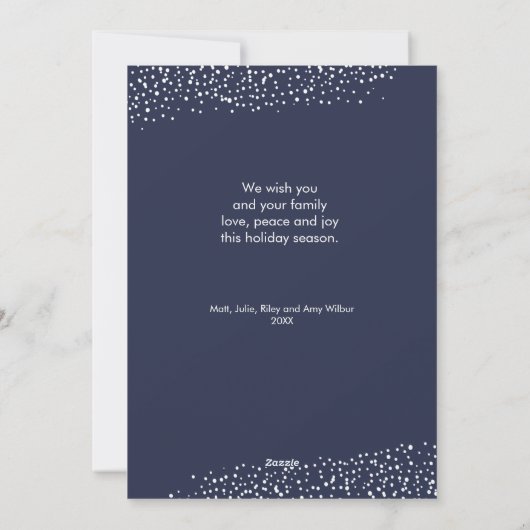 Santa Claus Flat Christmas シーズンカード (裏面)