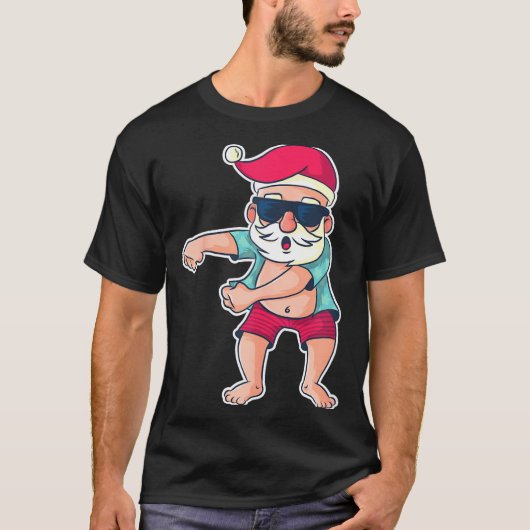 Santa Claus Floss Dance Christmas X-mas Gift  Tシャツ (正面)