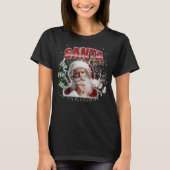 Santa Claus Funny Christmas Bootleg Rap 90s Tシャツ (正面)