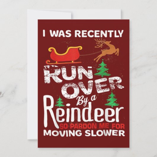 Santa Claus got run over by a reindeer walking hom 招待状 (正面)