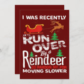 Santa Claus got run over by a reindeer walking hom 招待状 (正面/裏面)