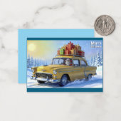 Santa Claus Greeting Card Oldtimer ノートカード (正面/裏面インサイチュ)