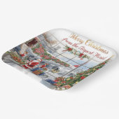 Santa Claus greeting from airport  ペーパープレート (傾斜あり)