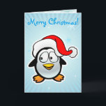 Santa Claus Hatでカスタマイズ可能なベビーペンギン シーズンカード<br><div class="desc">自分カスタマイズのベビーを使って文字を使ってみんなを驚かせるこの可愛いペンギンユニーク!</div>