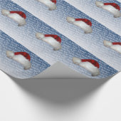 Santa Claus Hatで写真を追加 ラッピングペーパー (角)