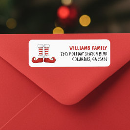 Santa Claus Helper Elf Boots Christmas Holiday ラベル