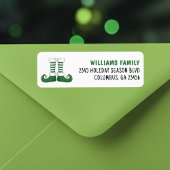 Santa Claus Helper Elf Boots Christmas Holiday ラベル