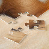 Santa Claus Holding Afghan Hound Christmas ジグソーパズル (側面)