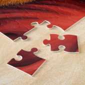 Santa Claus Holding Australian Cattle Christmas ジグソーパズル (側面)