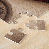 Santa Claus Holding Australian Shepherd Christmas  ジグソーパズル (側面)