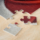 Santa Claus Holding Bichon Frise Christmas Art ジグソーパズル (側面)