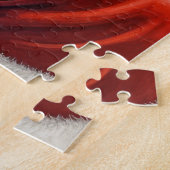 Santa Claus Holding Biewer Terrier Christmas Art ジグソーパズル (側面)