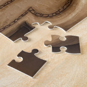 Santa Claus Holding Cairn Terrier Christmas Art ジグソーパズル (側面)