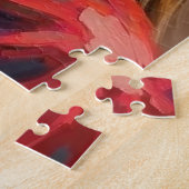 Santa Claus Holding Persian Cat Christmas Art ジグソーパズル (側面)