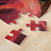 Santa Claus Holding Scottish Terrier Christmas Art ジグソーパズル (側面)