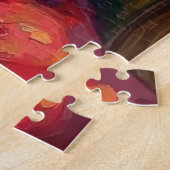 Santa Claus Holding Skye Terrier Christmas Art ジグソーパズル (側面)