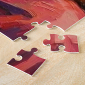 Santa Claus Holding Sussex Spaniel Christmas Art ジグソーパズル (側面)