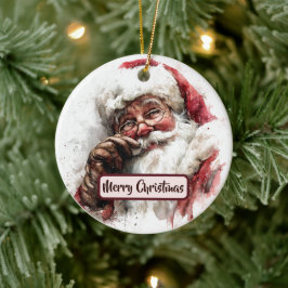 Santa Claus Holiday Decoration Tree Ornament セラミックオーナメント