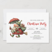 Santa Claus Humor Red Green Festive Printable 招待状 (正面)