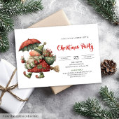 Santa Claus Humor Red Green Festive Printable 招待状