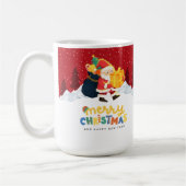 Santa Claus in a Magical Winter Wonderland — Merry コーヒーマグカップ (左)