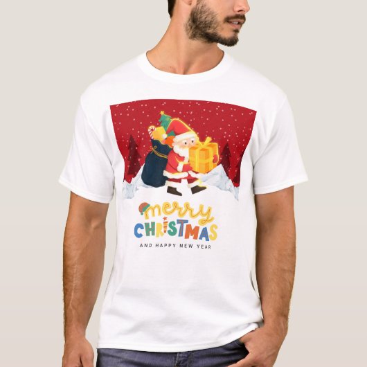 Santa Claus in a Magical Winter Wonderland — Merry Tシャツ (正面)