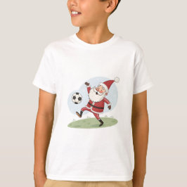Santa Claus in Action: Playing Christmas Soccer Tシャツ