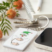 Santa Claus in American Sign Language キーホルダー (正面右)