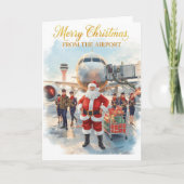 Santa Claus in at the airport カード (正面)