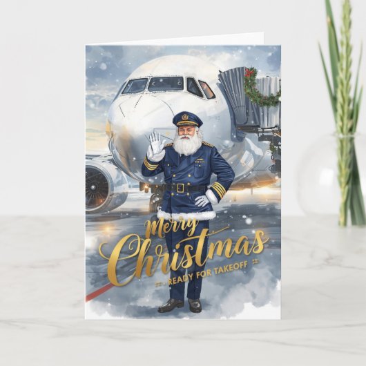 Santa Claus in at the airport カード (正面)