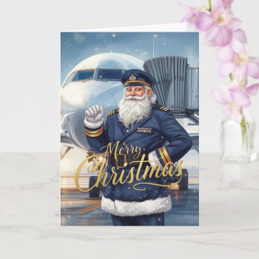 Santa Claus in at the airport カード (蘭)