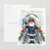 Santa Claus in at the airport シーズンポストカード (正面/裏面)