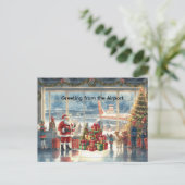 Santa Claus in at the airport シーズンポストカード (スタンド正面)