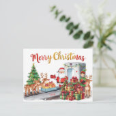 Santa Claus in at the airport シーズンポストカード (スタンド正面)