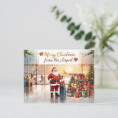 Santa Claus in at the airport シーズンポストカード (スタンド正面)