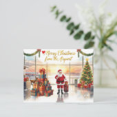Santa Claus in at the airport シーズンポストカード (スタンド正面)