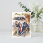 Santa Claus in at the airport シーズンポストカード (スタンド正面)