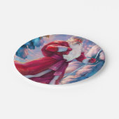 Santa Claus in forest ペーパープレート (アングル)