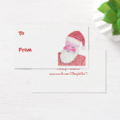 Santa Claus in Pointillismクリスマスギフトタグ (デスク)