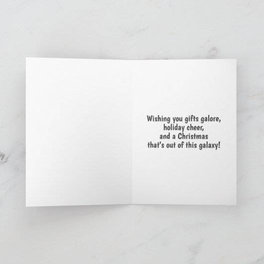 Santa Claus in UFO Christmas カード (内部)