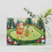 SANTA CLAUS is golfing Christmas Holiday  招待状 (スタンド正面)