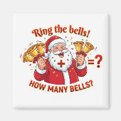 Santa Claus Jingle Bells Addition Math Game Magnet マグネット (正面)